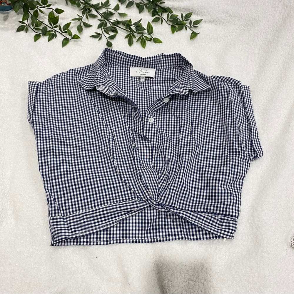 L’Academie Checkered Crop Top 🧵